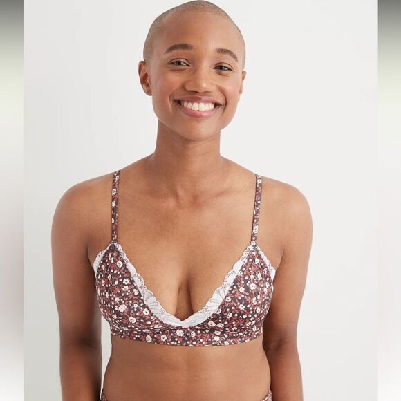 Aerie Shine floral triangle bralette - Picture 1 of 11